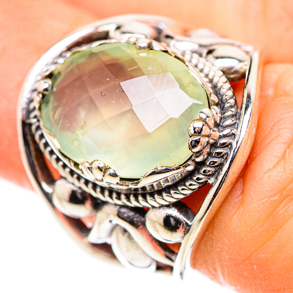Prehnite Rings handcrafted by Anasilvercos - RING132772