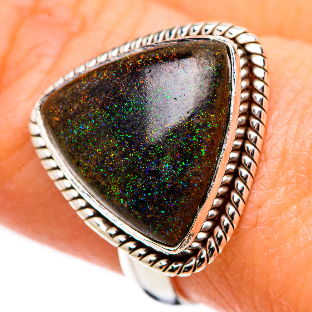 Andamooka Opal Rings handcrafted by Anasilvercos - RING132785