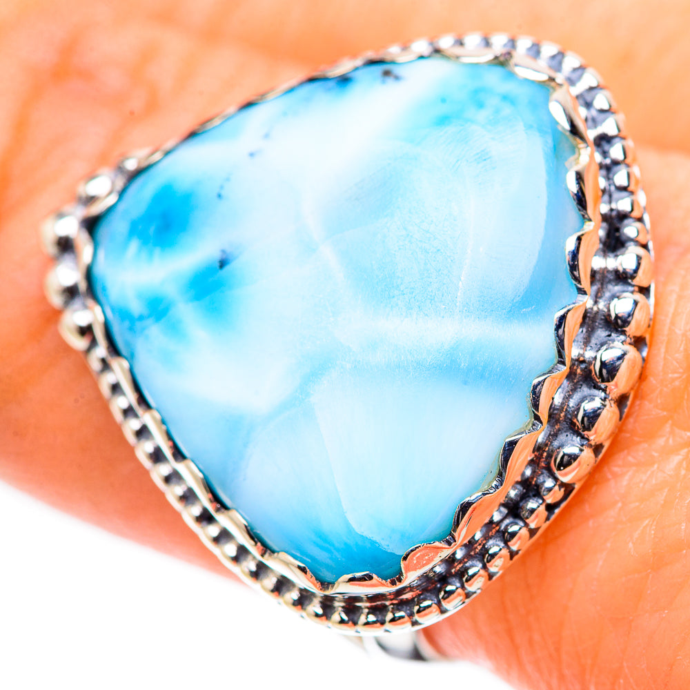 Larimar Rings handcrafted by Anasilvercos - RING132796