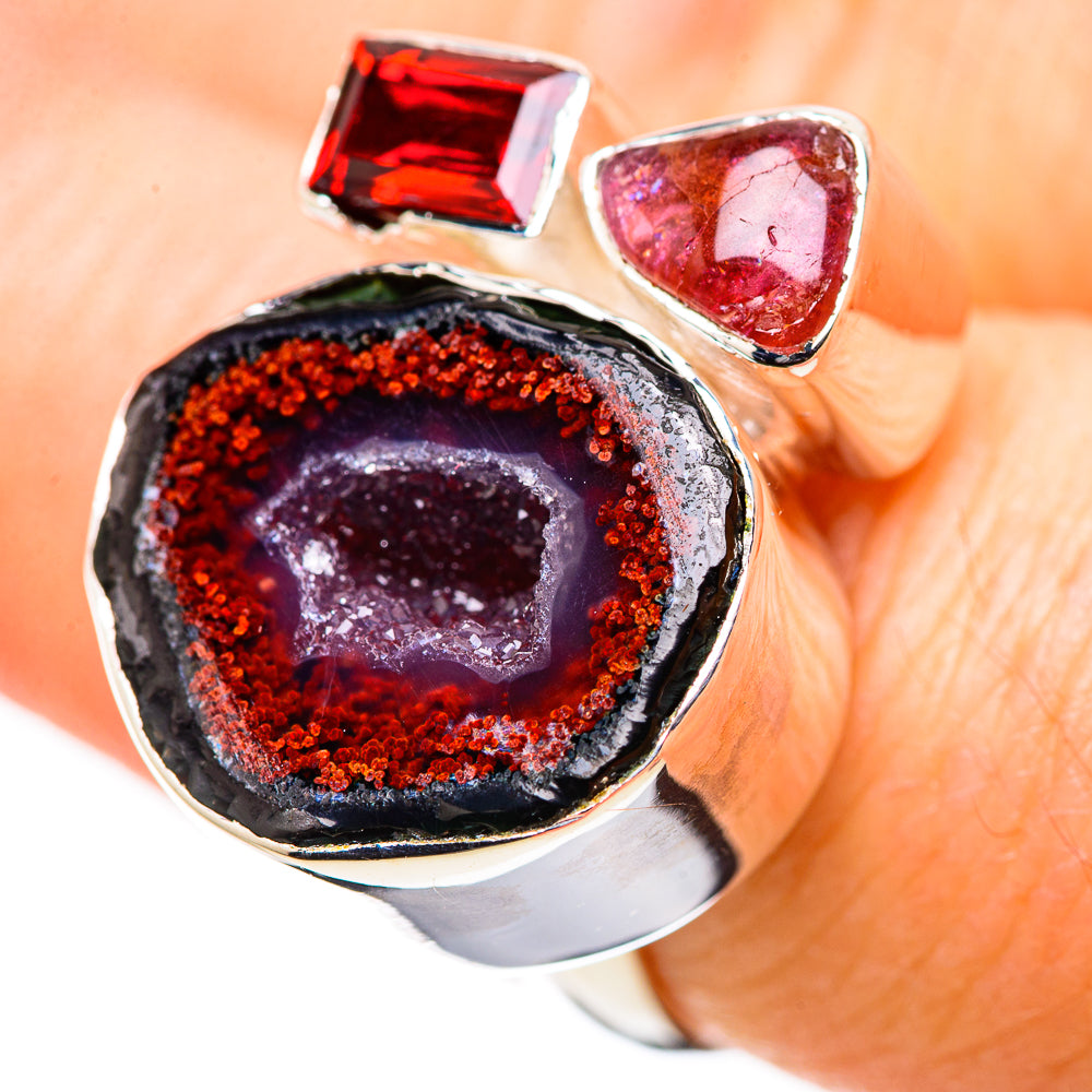 Coconut Geode Druzy Rings handcrafted by Anasilvercos - RING132802