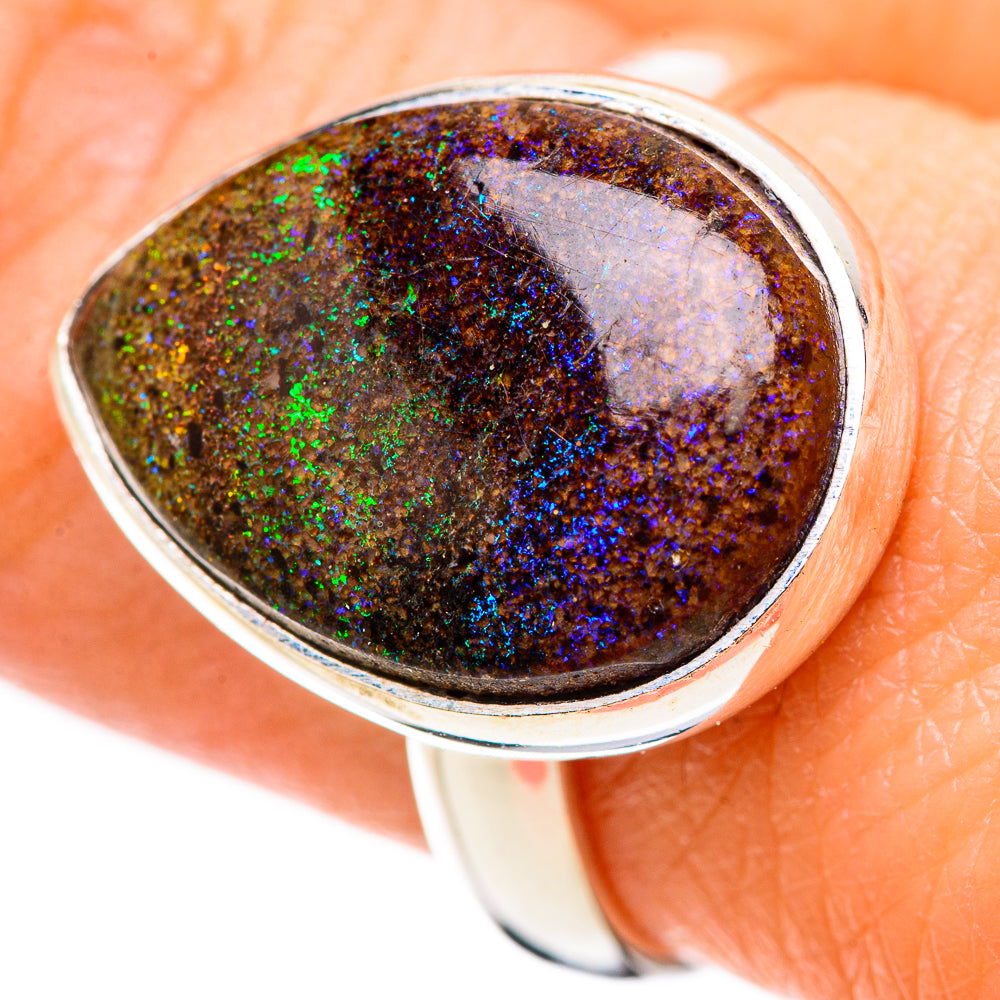 Andamooka Opal Rings handcrafted by Anasilvercos - RING132815