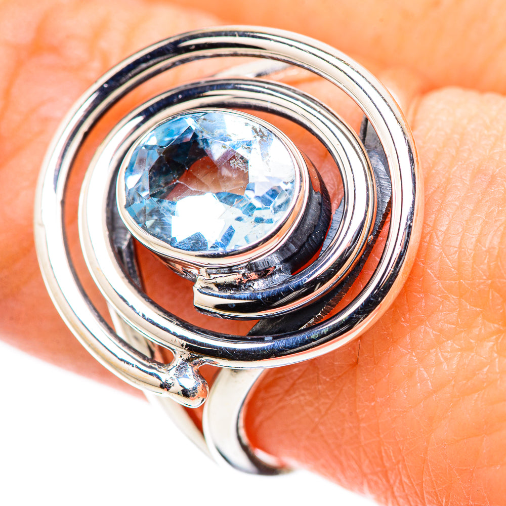 Blue Topaz Rings handcrafted by Anasilvercos - RING132827
