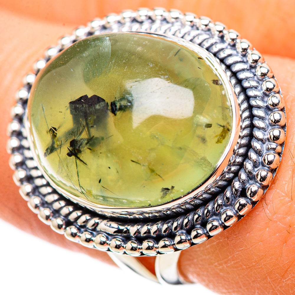 Prehnite Rings handcrafted by Anasilvercos - RING132829