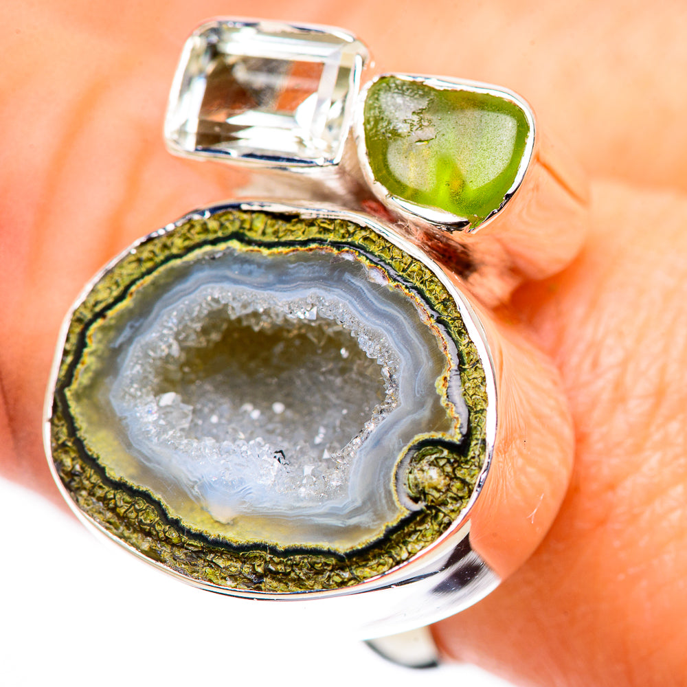 Coconut Geode Druzy Rings handcrafted by Anasilvercos - RING132830