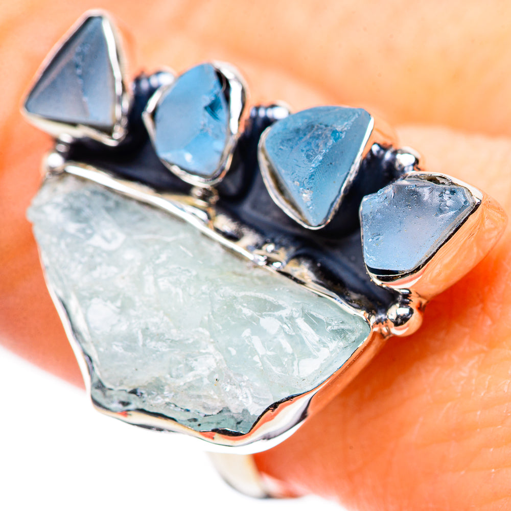 Aquamarine Rings handcrafted by Anasilvercos - RING132847