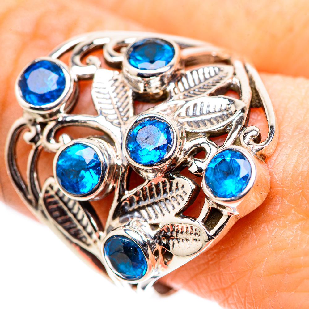 Swiss Blue Topaz Rings handcrafted by Anasilvercos - RING132870