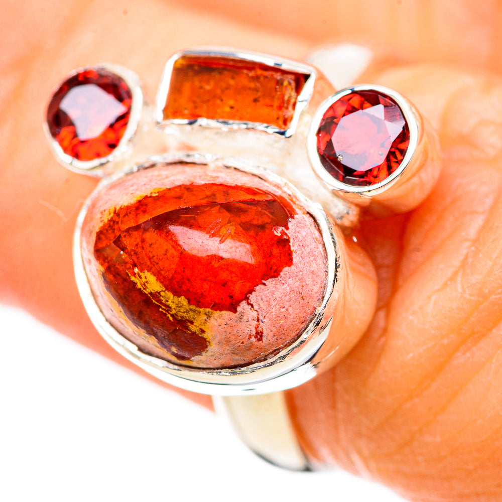 Mexican Fire Opal Rings handcrafted by Anasilvercos - RING132891