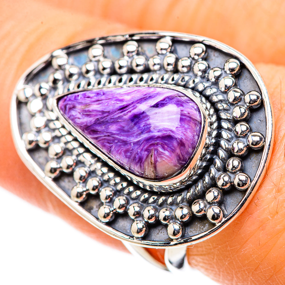 Charoite Rings handcrafted by Anasilvercos - RING132906