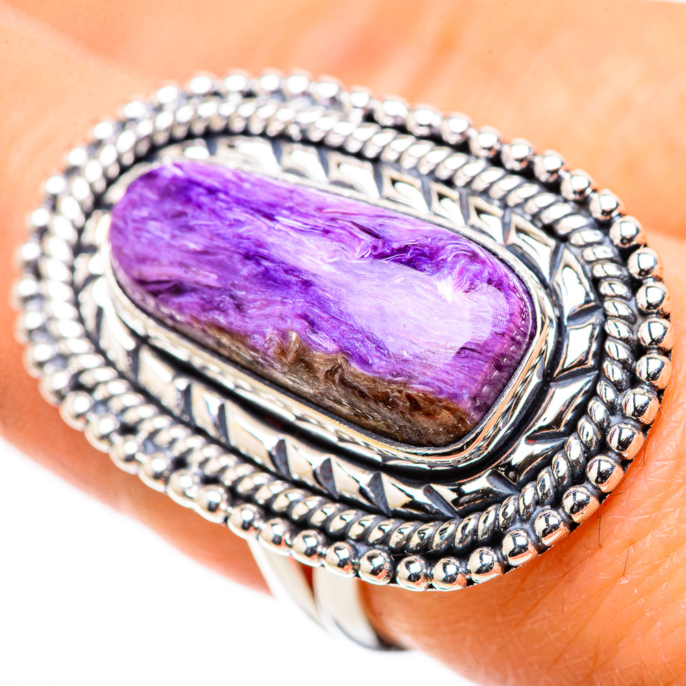 Charoite Rings handcrafted by Anasilvercos - RING132912