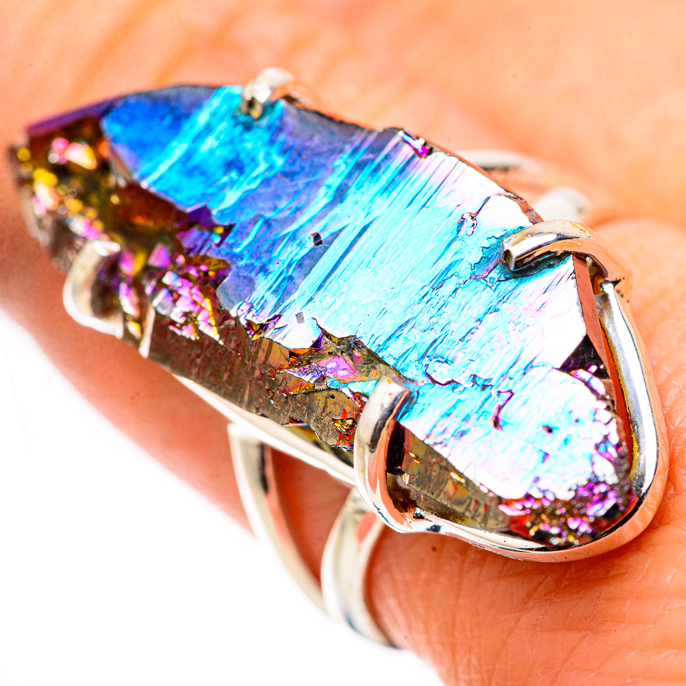 Titanium Sunshine Druzy Rings handcrafted by Anasilvercos - RING132953