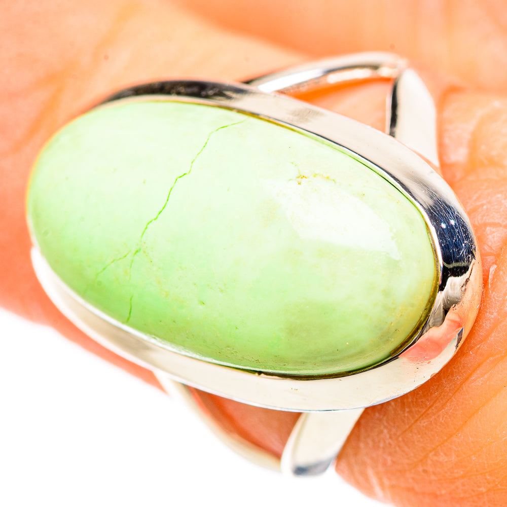 Lemon Chrysoprase Rings handcrafted by Anasilvercos - RING132998