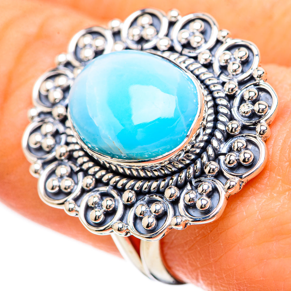 Larimar Rings handcrafted by Anasilvercos - RING133020