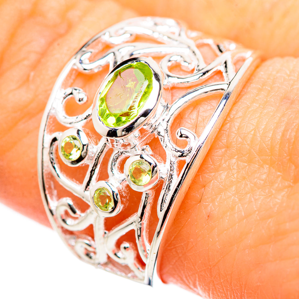 Peridot Rings handcrafted by Anasilvercos - RING133023