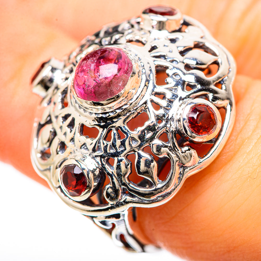 Pink Tourmaline Rings handcrafted by Anasilvercos - RING133027