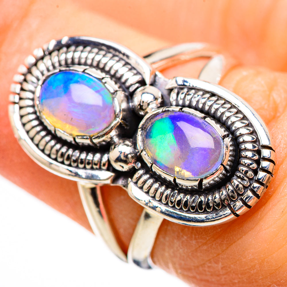 Ethiopian Opal Rings handcrafted by Anasilvercos - RING133038