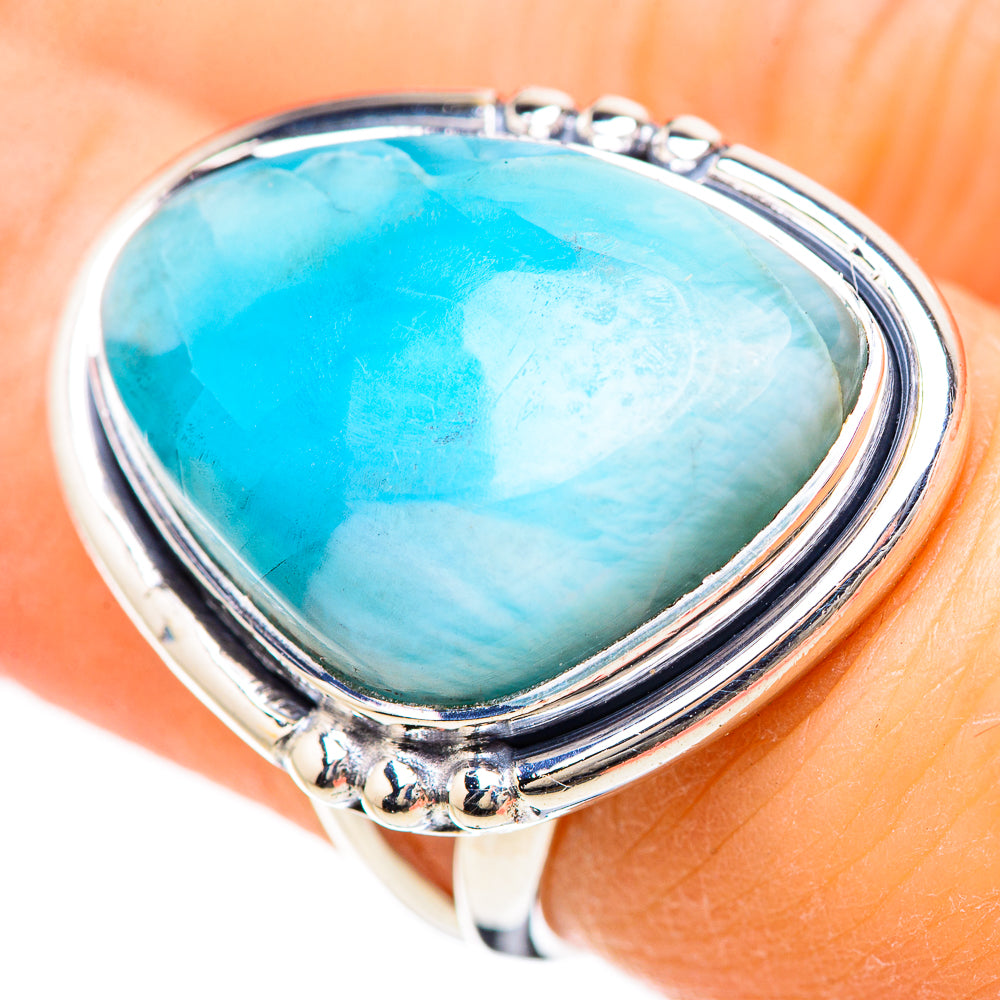 Larimar Rings handcrafted by Anasilvercos - RING133040