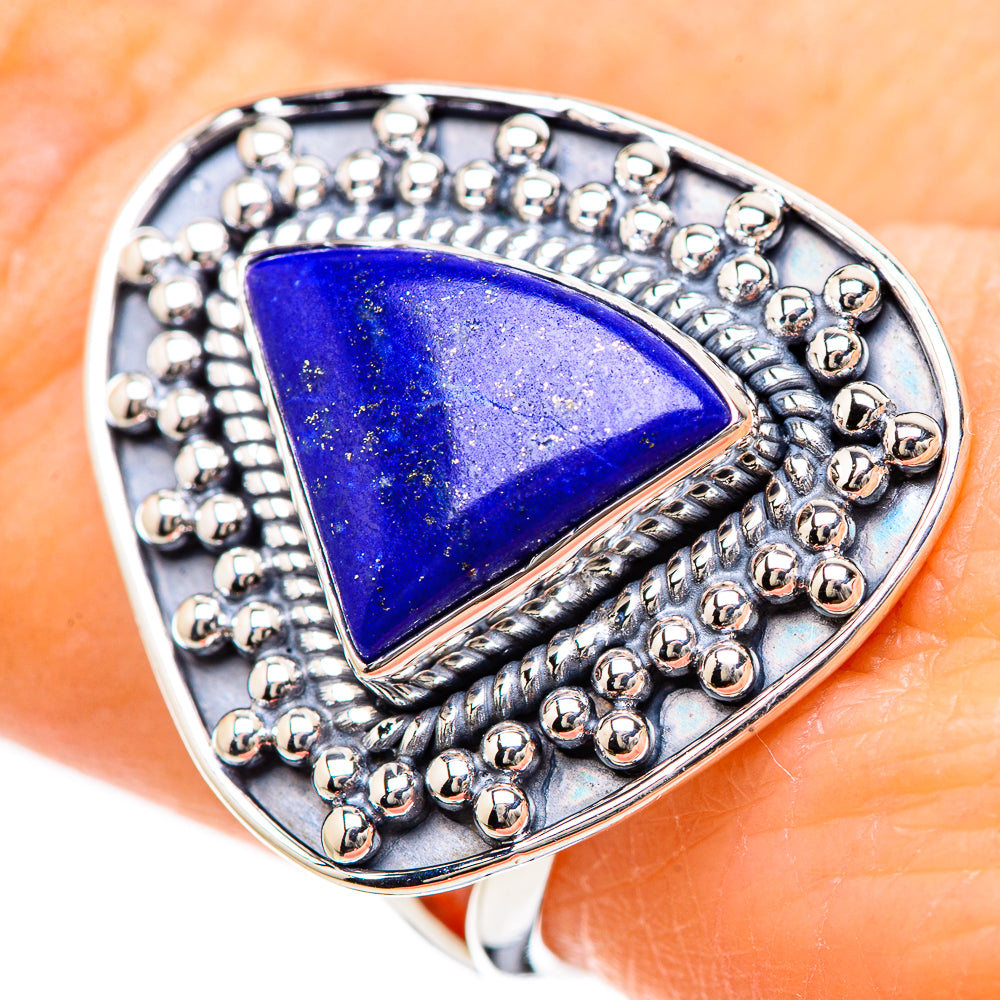Lapis Lazuli Rings handcrafted by Anasilvercos - RING133042