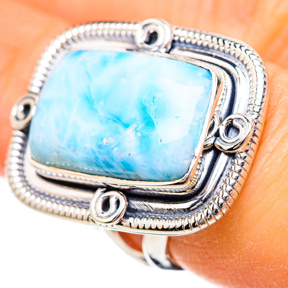 Larimar Rings handcrafted by Anasilvercos - RING133043