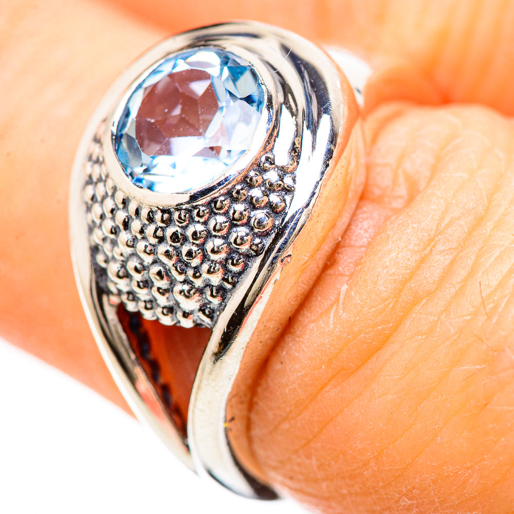 Blue Topaz Rings handcrafted by Anasilvercos - RING133044