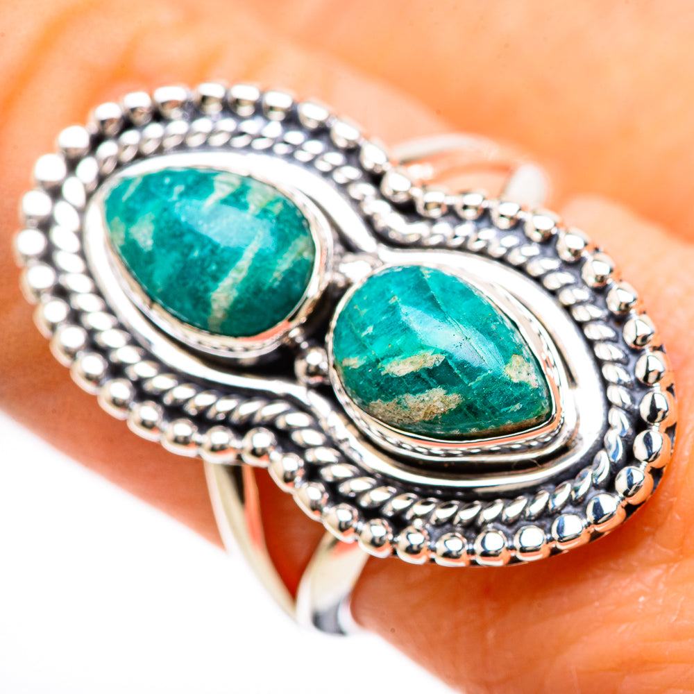 Amazonite Rings handcrafted by Anasilvercos - RING133049