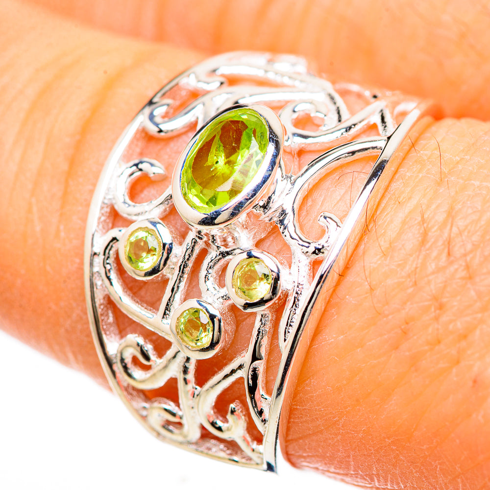 Peridot Rings handcrafted by Anasilvercos - RING133053