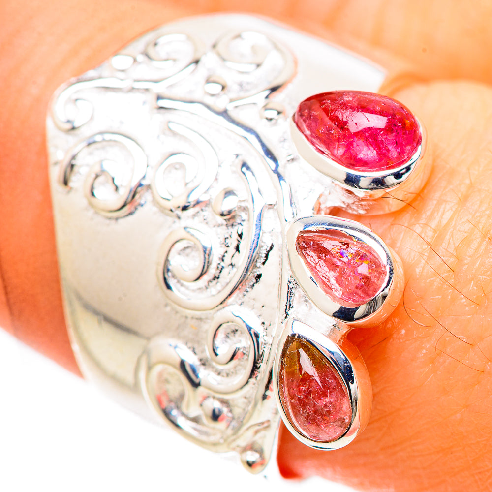 Pink Tourmaline Rings handcrafted by Anasilvercos - RING133057