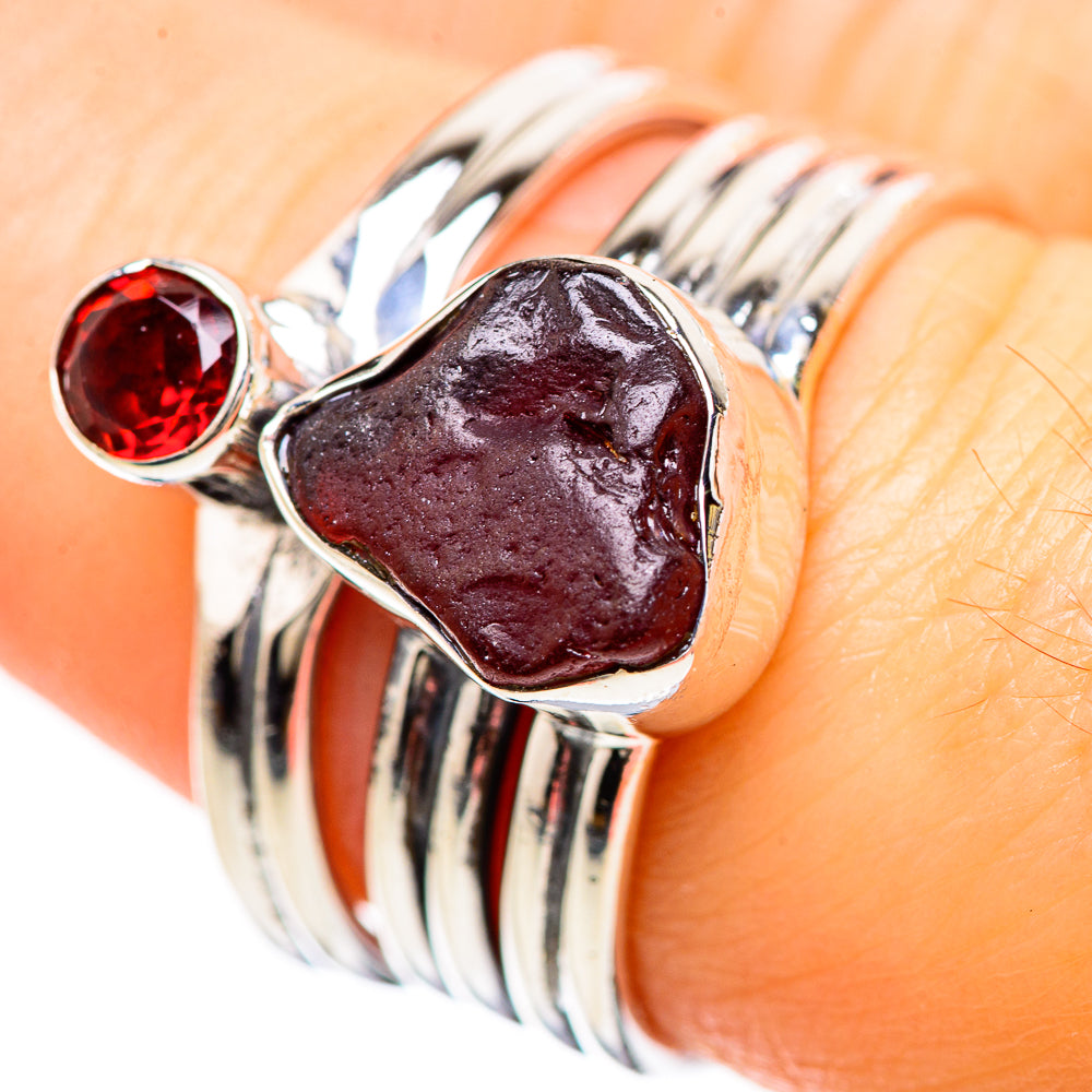 Garnet Rings handcrafted by Anasilvercos - RING133059