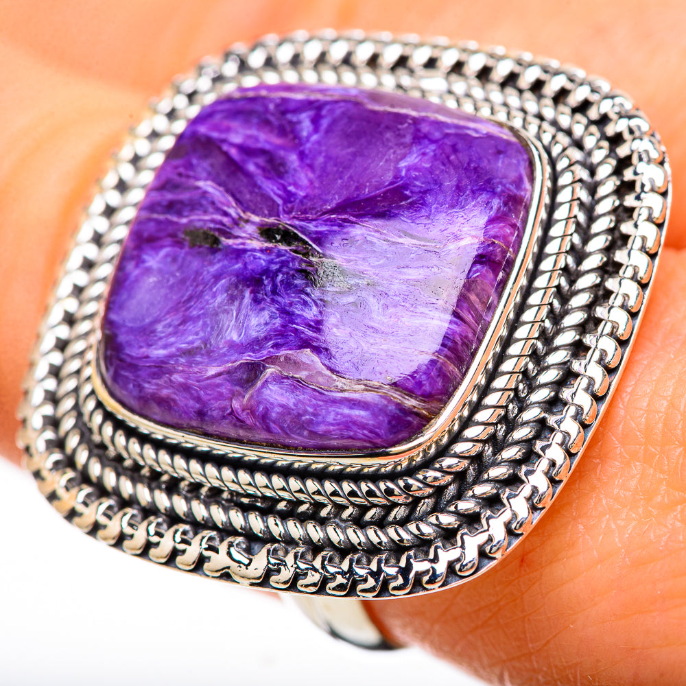 Charoite Rings handcrafted by Anasilvercos - RING133063