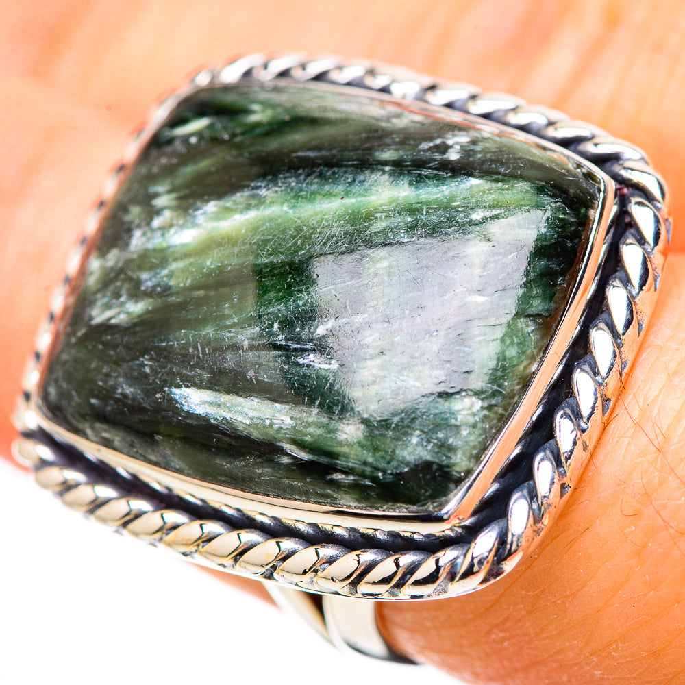 Seraphinite Rings handcrafted by Anasilvercos - RING133091