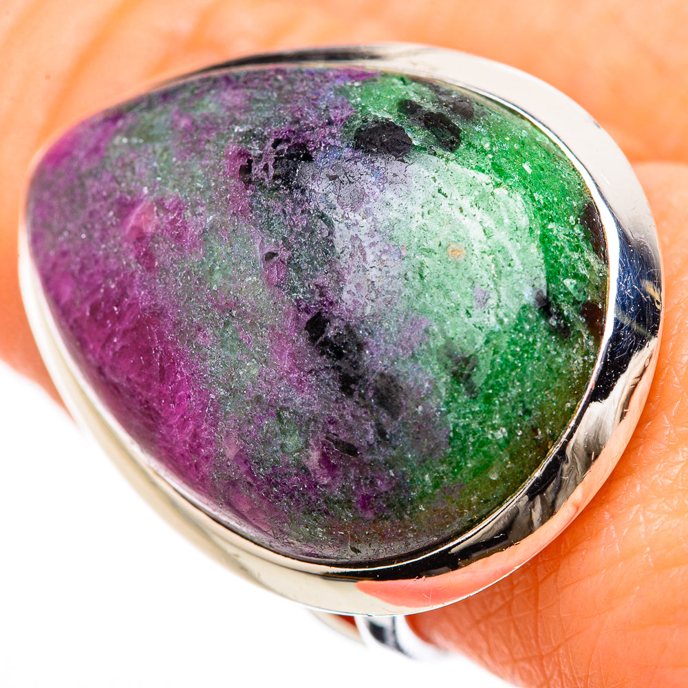Ruby Zoisite Rings handcrafted by Anasilvercos - RING133106