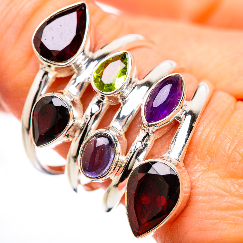Garnet Rings handcrafted by Anasilvercos - RING133108