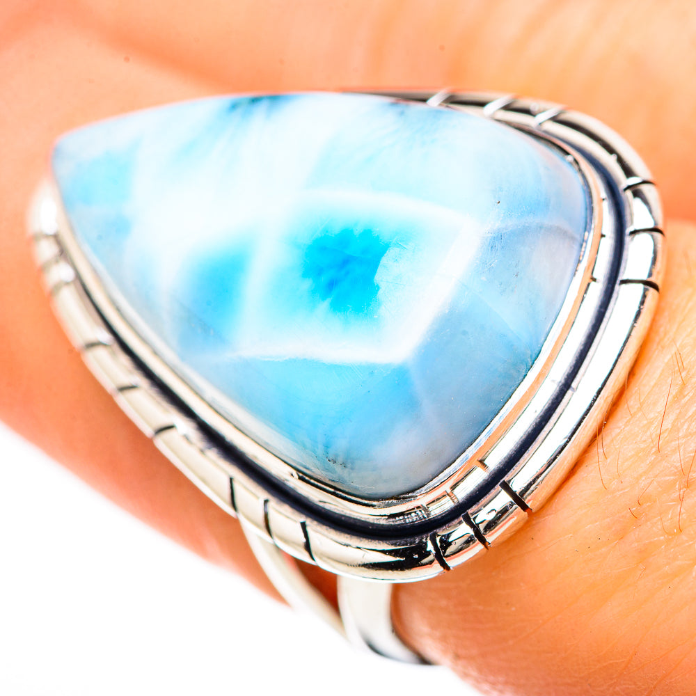 Larimar Rings handcrafted by Anasilvercos - RING133112