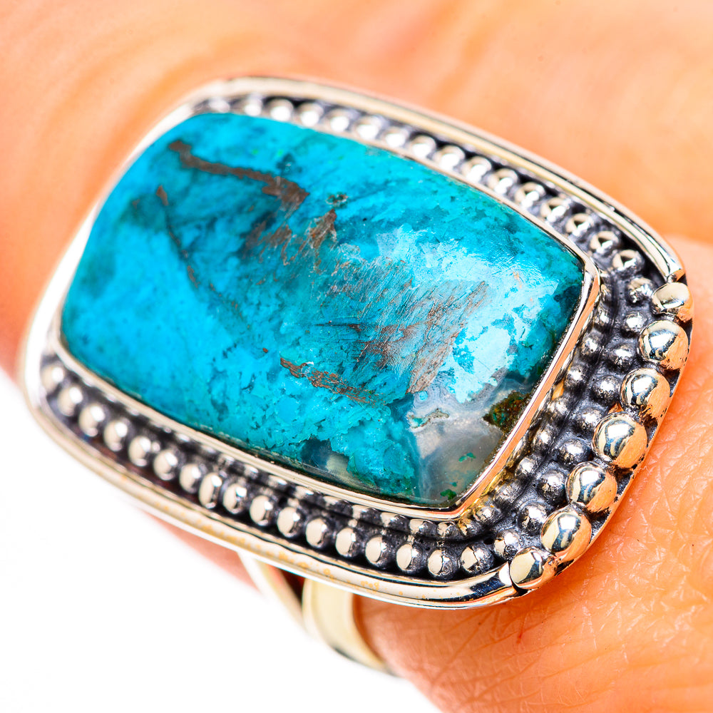 Chrysocolla Rings handcrafted by Anasilvercos - RING133116