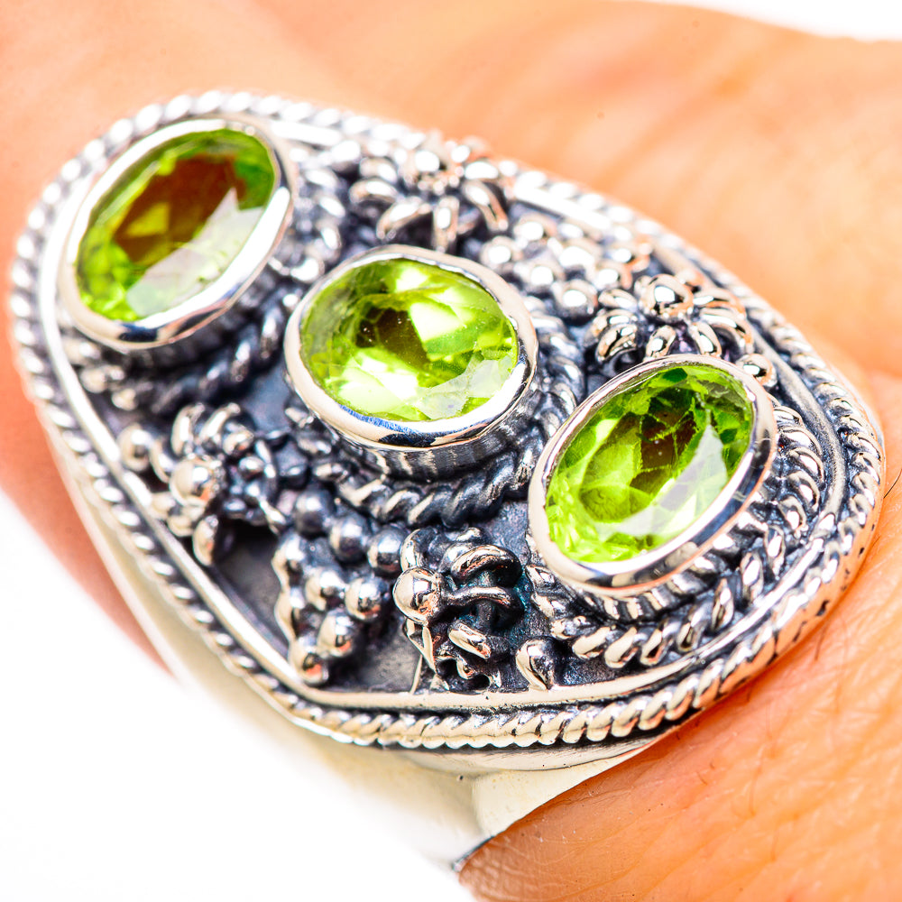 Peridot Rings handcrafted by Anasilvercos - RING133123