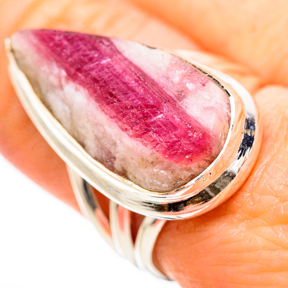Pink Tourmaline Rings handcrafted by Anasilvercos - RING133128