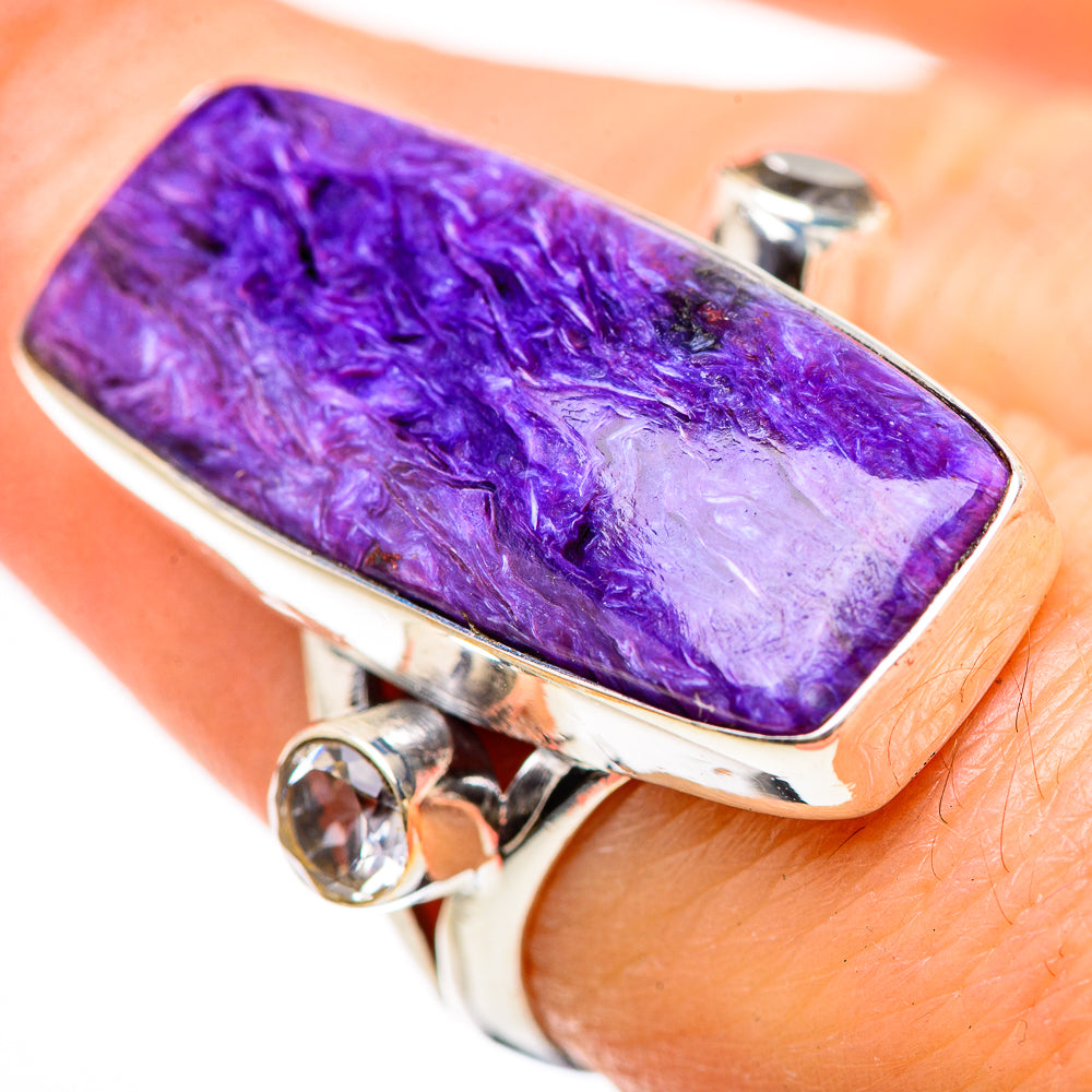 Charoite Rings handcrafted by Anasilvercos - RING133131