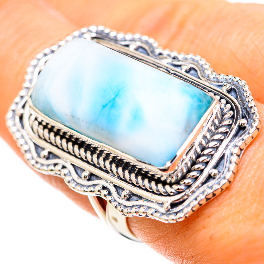 Larimar Rings handcrafted by Anasilvercos - RING133141