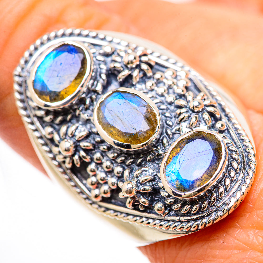 Labradorite Rings handcrafted by Anasilvercos - RING133145