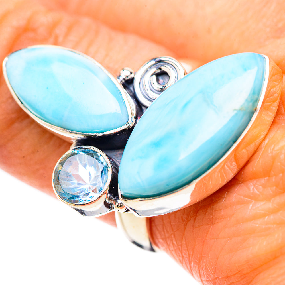 Larimar Rings handcrafted by Anasilvercos - RING133161