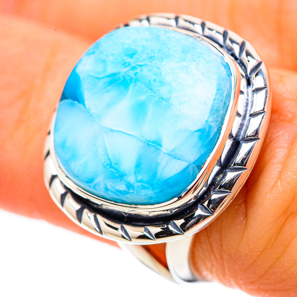 Larimar Rings handcrafted by Anasilvercos - RING133163