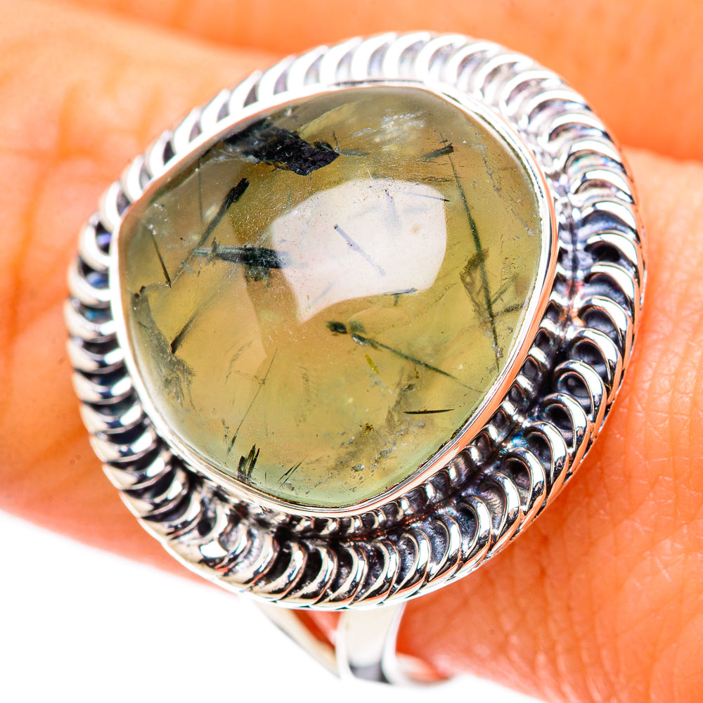 Prehnite Rings handcrafted by Anasilvercos - RING133167