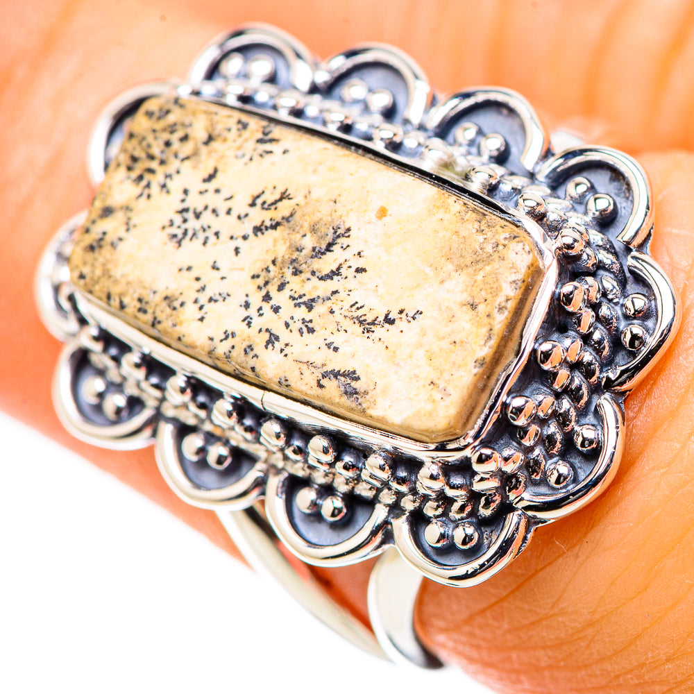 Germany Psilomelane Dendrite Rings handcrafted by Anasilvercos - RING133169