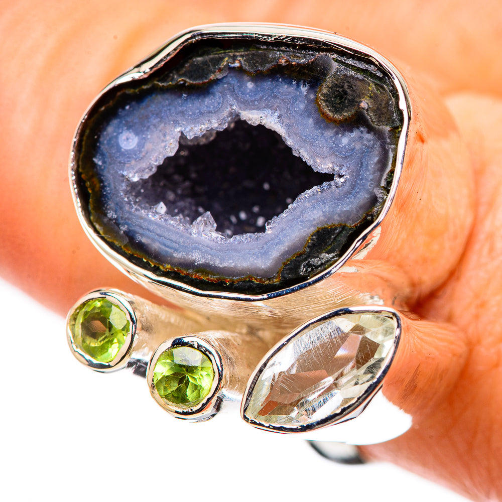 Coconut Coconut Geode Druzy Rings handcrafted by Anasilvercos - RING133186