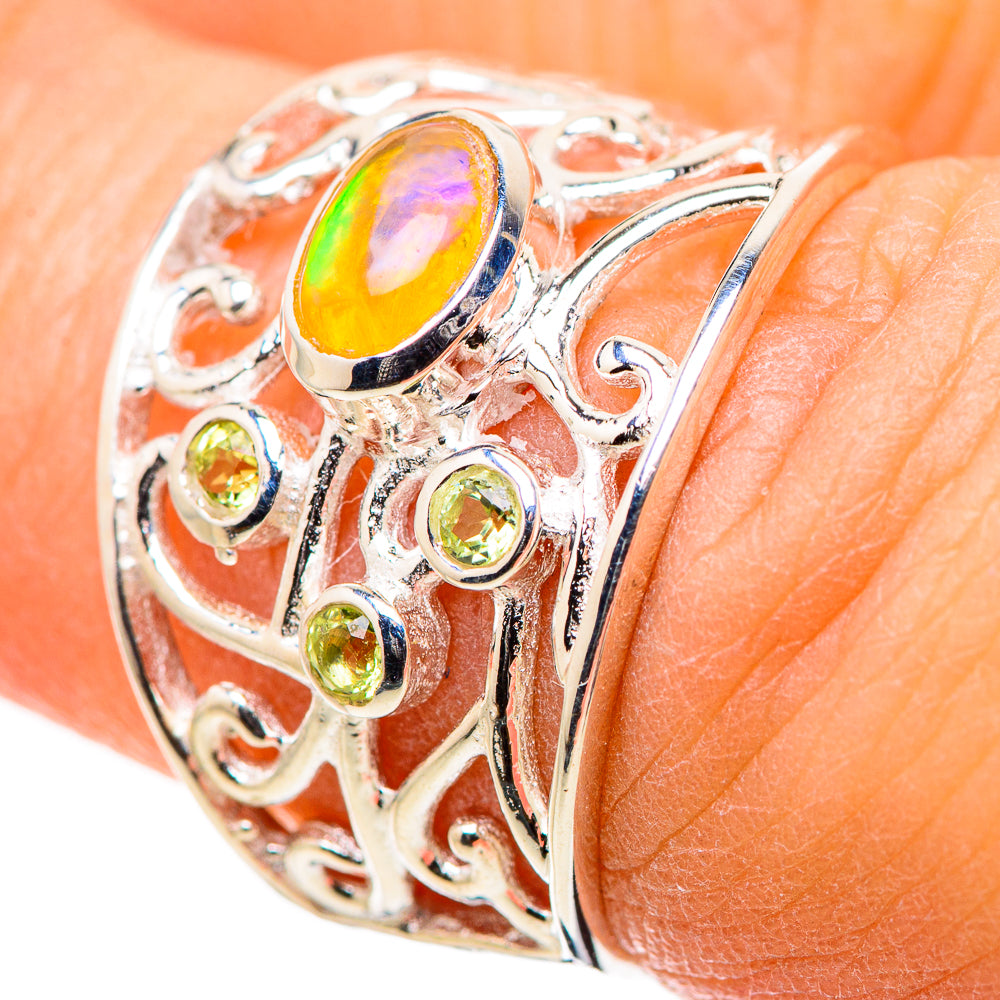 Ethiopian Opal Rings handcrafted by Anasilvercos - RING133189