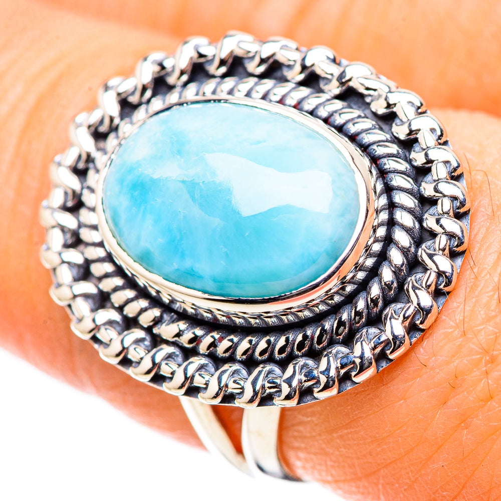 Larimar Rings handcrafted by Anasilvercos - RING133194