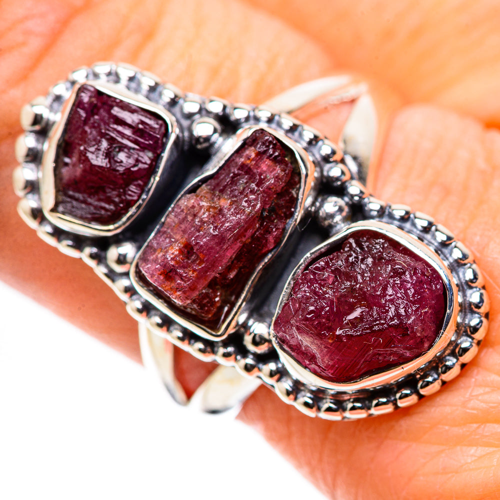 Pink Tourmaline Rings handcrafted by Anasilvercos - RING133199