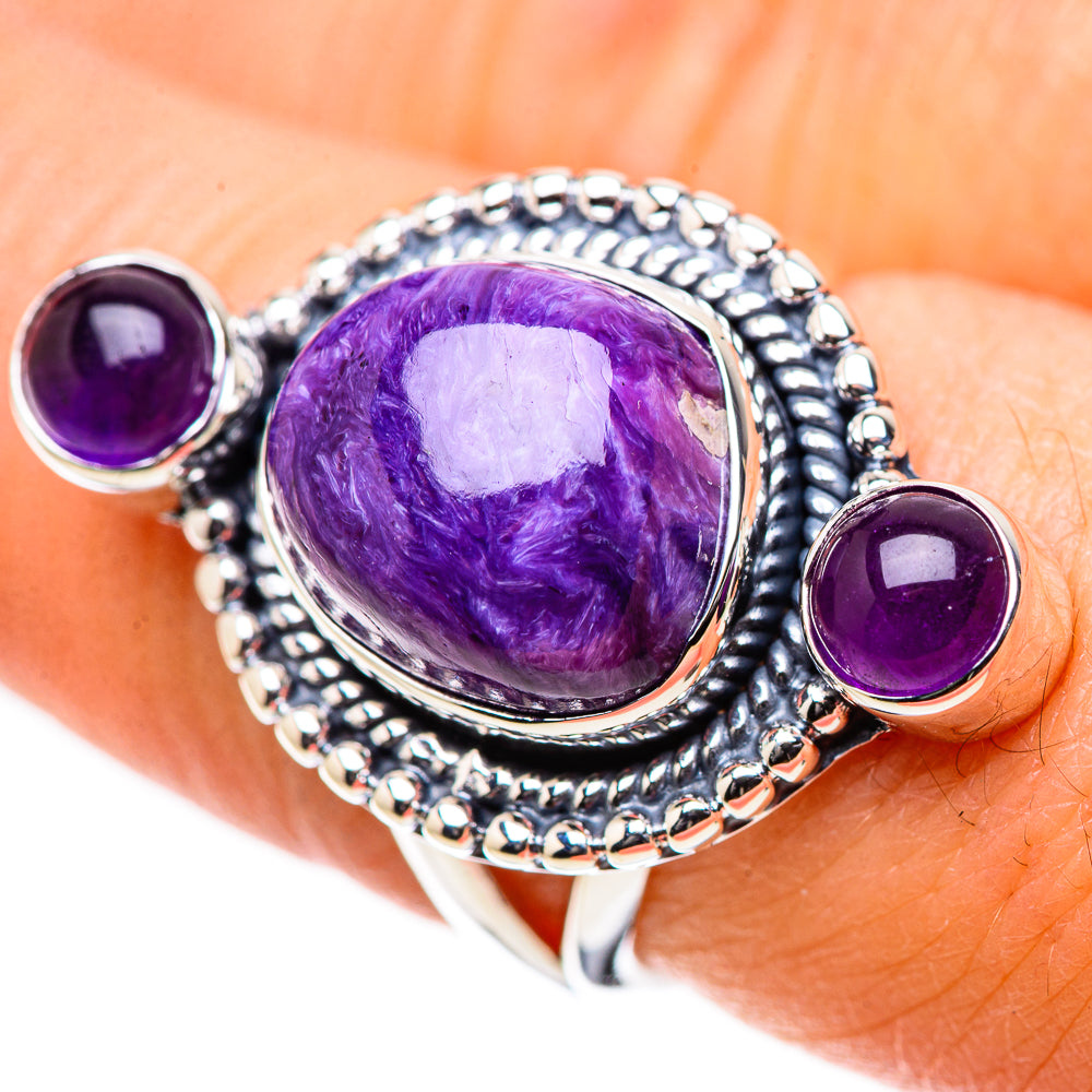 Charoite Rings handcrafted by Anasilvercos - RING133204