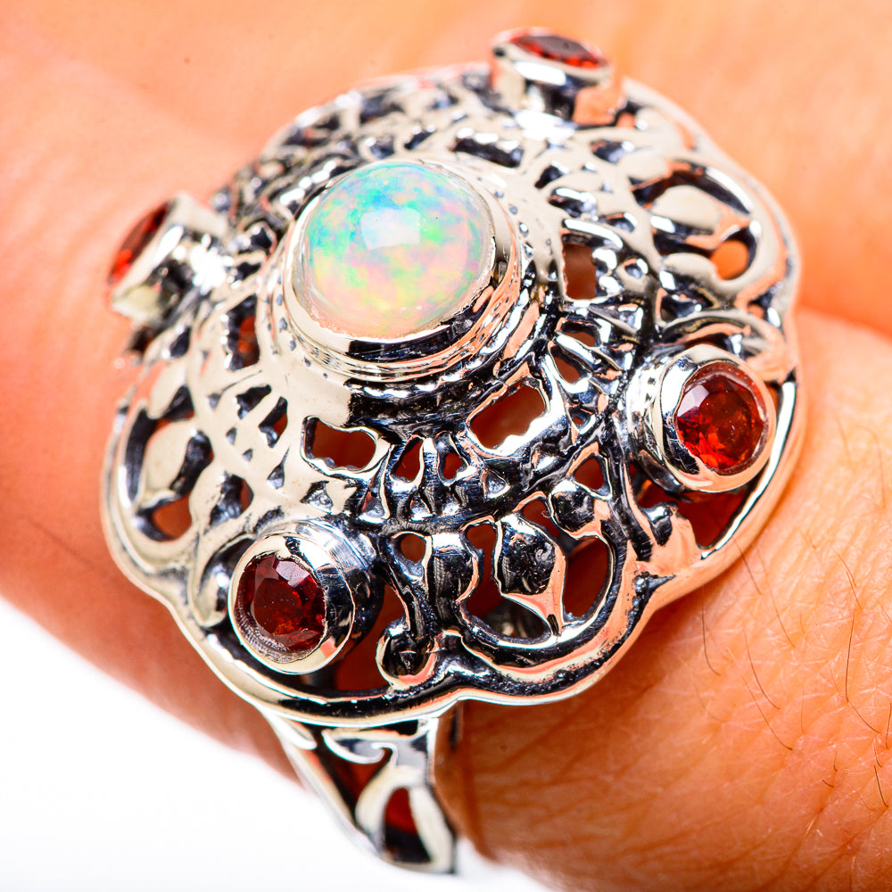 Ethiopian Opal Rings handcrafted by Anasilvercos - RING133213