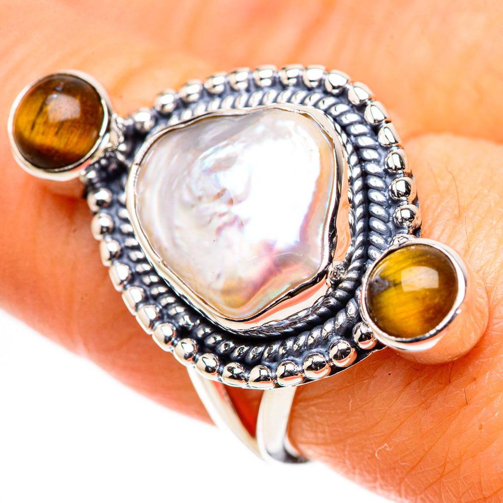 Mother Of Pearl Rings handcrafted by Anasilvercos - RING133233