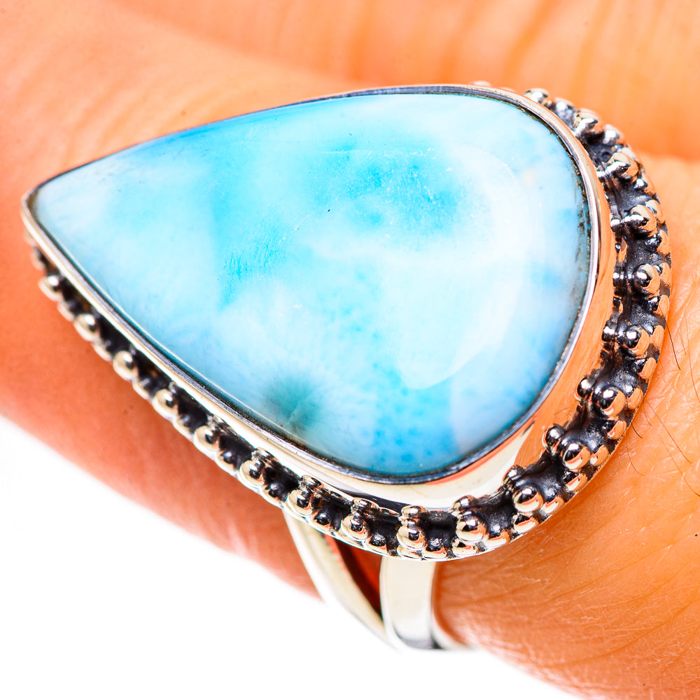 Larimar Rings handcrafted by Anasilvercos - RING133239